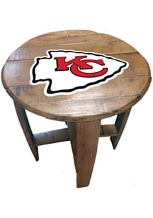 Imperial Kansas City Chiefs Oak Barrel Table Brown End Table