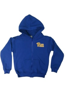 Baby Pitt Panthers Blue Little King Cotton Fleece Long Sleeve Full Zip Sweatshirt