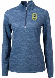Cutter and Buck Nashville SC Womens Navy Blue Traverse Camo Qtr Zip