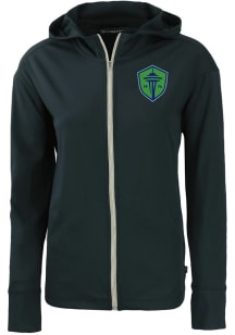 Cutter and Buck Seattle Sounders FC Womens Navy Blue Daybreak Light Weight Jacket
