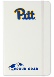 White Pitt Panthers Proud Grad team logo Notebook and Folder