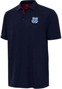 Antigua Coast Guard Mens Navy Blue Era Short Sleeve Polo