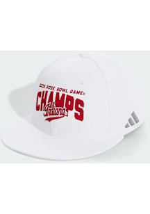 Adidas Indiana Hoosiers White 2026 CFP Rose Bowl Champs Snapback Mens Snapback Hat