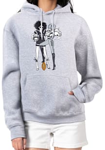 4Her Las Vegas Raiders Womens Grey Football Girls Hooded Sweatshirt