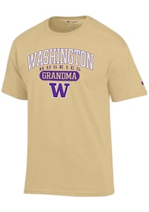 Champion Washington Huskies Gold Pill Box Grandma Jersey Short Sleeve T Shirt