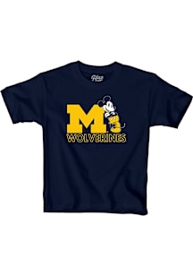 Blue 84 Michigan Wolverines Youth Navy Blue Mickey Short Sleeve T-Shirt