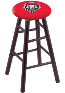 New Mexico Lobos Round Cushion Maple Pub Stool - Brown
