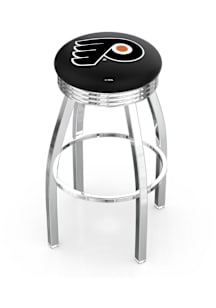 Philadelphia Flyers 3 Ring Chrome Seat Pub Stool - Silver
