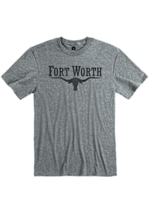 Rally Dallas Ft Worth Graphite Longhorn Short Sleeve Fashion T Shirt