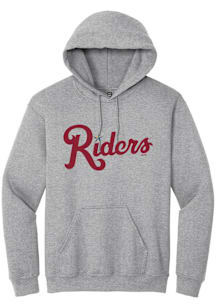 Summit Sportswear Frisco Rough Riders Mens Grey Alt Logo Wordmark Long Sleeve Hoodie