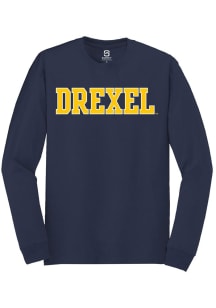 Mens Drexel Dragons Navy Blue Summit Sportswear Straight Block Tee