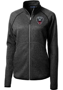 Cutter and Buck DC United Womens Charcoal Mainsail Long Sleeve Full Zip Jacket