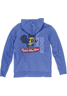 Blue 84 Delaware Fightin' Blue Hens Mens Blue Front Back Laguna Long Sleeve Hoodie