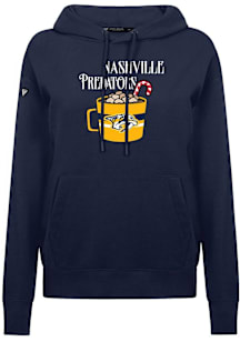 Levelwear Nashville Predators Womens Navy Blue Adorn Mellow Hooded Sweatshirt