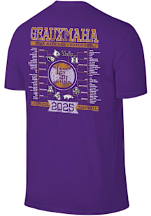LSU Tigers Purple National Champions Bracket Short Sleeve T Shirt