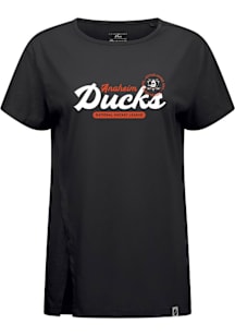 Levelwear Anaheim Ducks Womens Black Influx Monument Short Sleeve T-Shirt