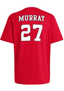 Harper Murray Adidas Mens Red Nebraska Cornhuskers Name and Number Player T Shirt