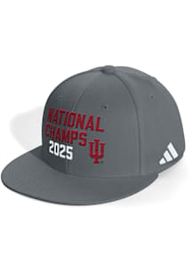 Adidas Indiana Hoosiers Grey 2026 CFP National Champs Parade Snapback Mens Snapback Hat