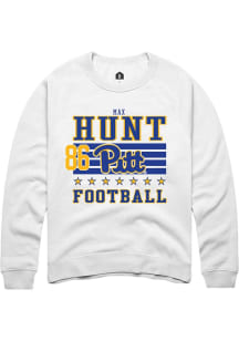 Max Hunt Rally Mens White Pitt Panthers NIL Striped Player Crew