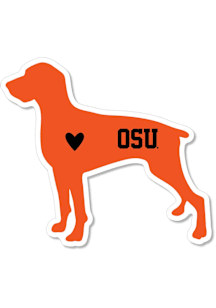 Oklahoma State Cowboys 3.5" Standing Dog Rugged Stickers - Orange