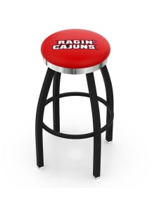Louisiana Ragin' Cajuns Chrome Seat Pub Stool - Black