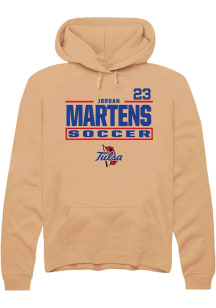 Jordan Martens Rally Mens Gold Tulsa Golden Hurricane NIL Stacked Box Player Hood