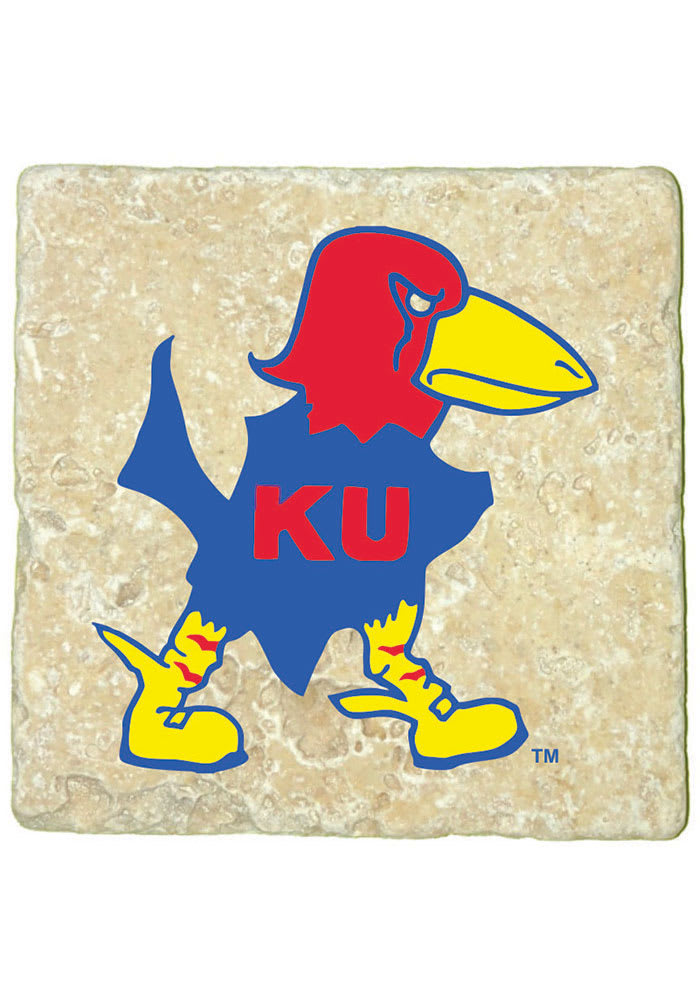 Kansas Jayhawks 1929 Logo 4x4 Coaster