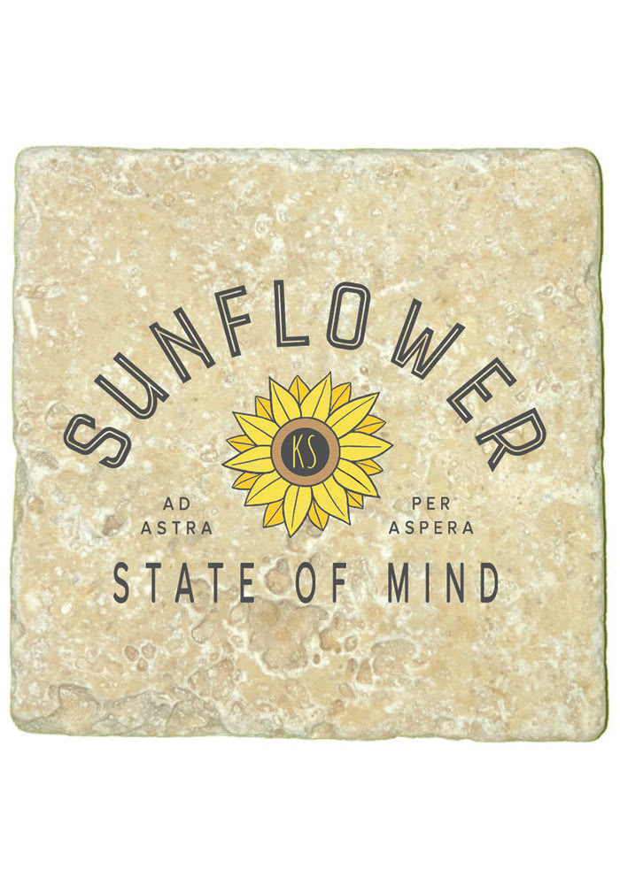 Kansas Sunflower State of Mind 4x4 Coaster