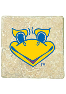Kansas Jayhawks Beak Em logo 4x4 Coaster