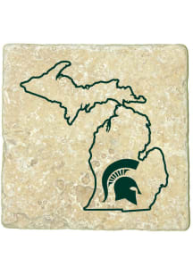 Michigan State Spartans State of Michigan 4x4 Coaster