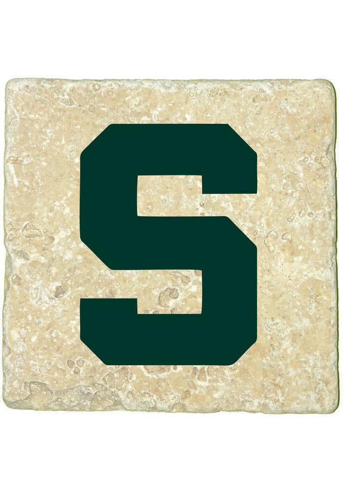 Michigan State Spartans Secondary Logo 4x4 Coaster