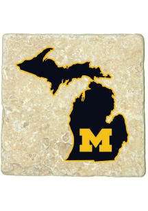 Michigan Wolverines State of Michigan 4x4 Coaster