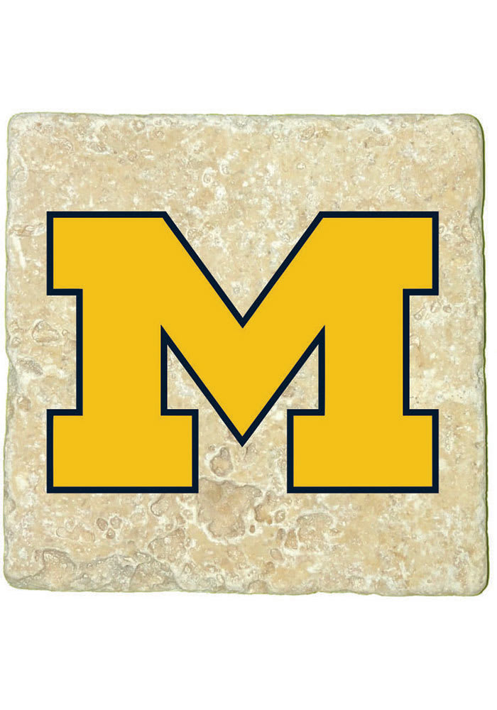 Michigan Wolverines Secondary Logo 4x4 Coaster