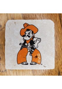 Oklahoma State Cowboys Pistol Pete 4x4 Stone Coaster