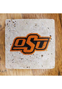 Oklahoma State Cowboys Primary Logo 4x4 Stone Coaster