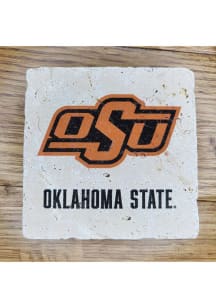 Oklahoma State Cowboys Primary Logo Wordmark 4x4 Stone Coaster