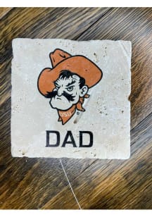 Oklahoma State Cowboys Pete Head Dad 4x4 Stone Coaster