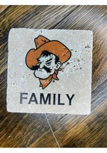 Oklahoma State Cowboys Pete Head Family 4x4 Stone Coaster