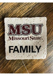 Missouri State Bears Primary Logo Family 4x4 Stone Coaster