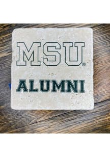 Michigan State Spartans MSU Alumni 4x4 Stone Coaster