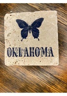 Oklahoma Dark Blue Butterfly Coaster