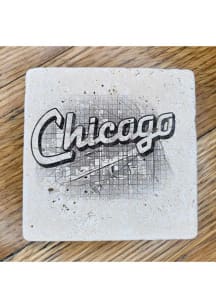 Chicago Script Map Coaster