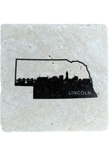 Lincoln city skyline state shape Coaster