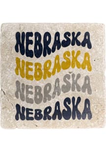 Nebraska Wavy Design Coaster
