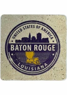 Baton Rouge Stamp Coaster - Purple