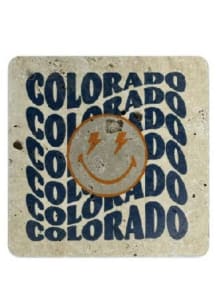 Colorado Smiley Face Coaster