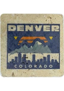 Denver Mountains Skyline Coaster - White