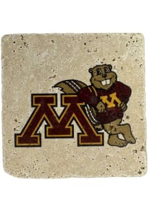 Maroon Minnesota Golden Gophers Goldy Leaning On M Coaster