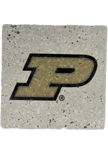 Black Purdue Boilermakers Primary P Logo Coaster