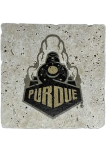 Black Purdue Boilermakers Engine Logo Coaster